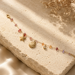 Load image into Gallery viewer, Seashell & Starfish Gemstone Charm Bracelet