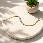 Load image into Gallery viewer, Crystal Baguette Bracelet – 18K Gold Plated