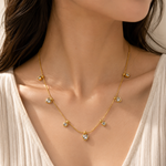 Load image into Gallery viewer, Dainty CZ Drop Necklace – 18K Gold Plated