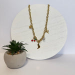 Load image into Gallery viewer, Cherry Heart Charm Necklace – 18K Gold Plated