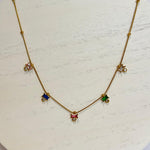 Load image into Gallery viewer, Multicolor Baguette CZ Necklace – 18K Gold Plated