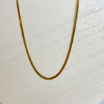 Load image into Gallery viewer, Classic Herringbone Chain Necklace – 18K Gold Plated