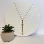Load image into Gallery viewer, Vibrant Gemstone Drop Necklace – 18K Gold Plated