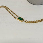 Load image into Gallery viewer, Emerald Luxe Bracelet – 18K Gold Plated