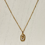 Load image into Gallery viewer, Gold Rose Pendant Necklace – 18K Gold Plated