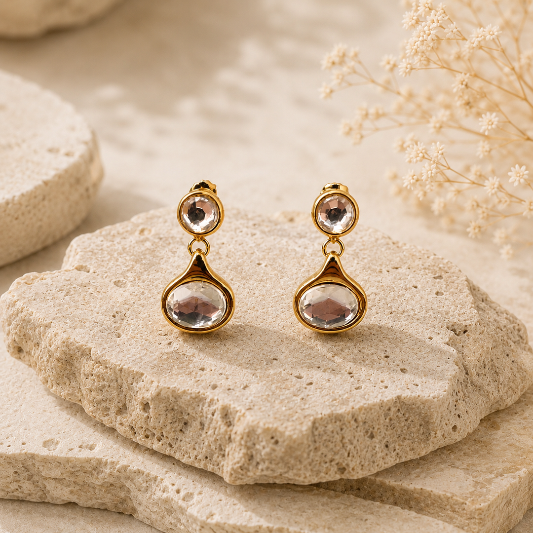 Aurora Drop Earrings – 18K Gold Plated