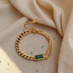Load image into Gallery viewer, Emerald Luxe Bracelet – 18K Gold Plated