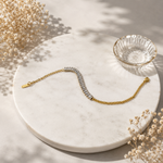 Load image into Gallery viewer, Crystal Baguette Bracelet – 18K Gold Plated