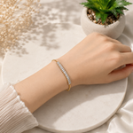 Load image into Gallery viewer, Crystal Baguette Bracelet – 18K Gold Plated