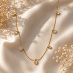 Load image into Gallery viewer, Dainty CZ Drop Necklace – 18K Gold Plated