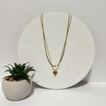 Load image into Gallery viewer, Layered Heart Pendant Necklace – 18K Gold Plated