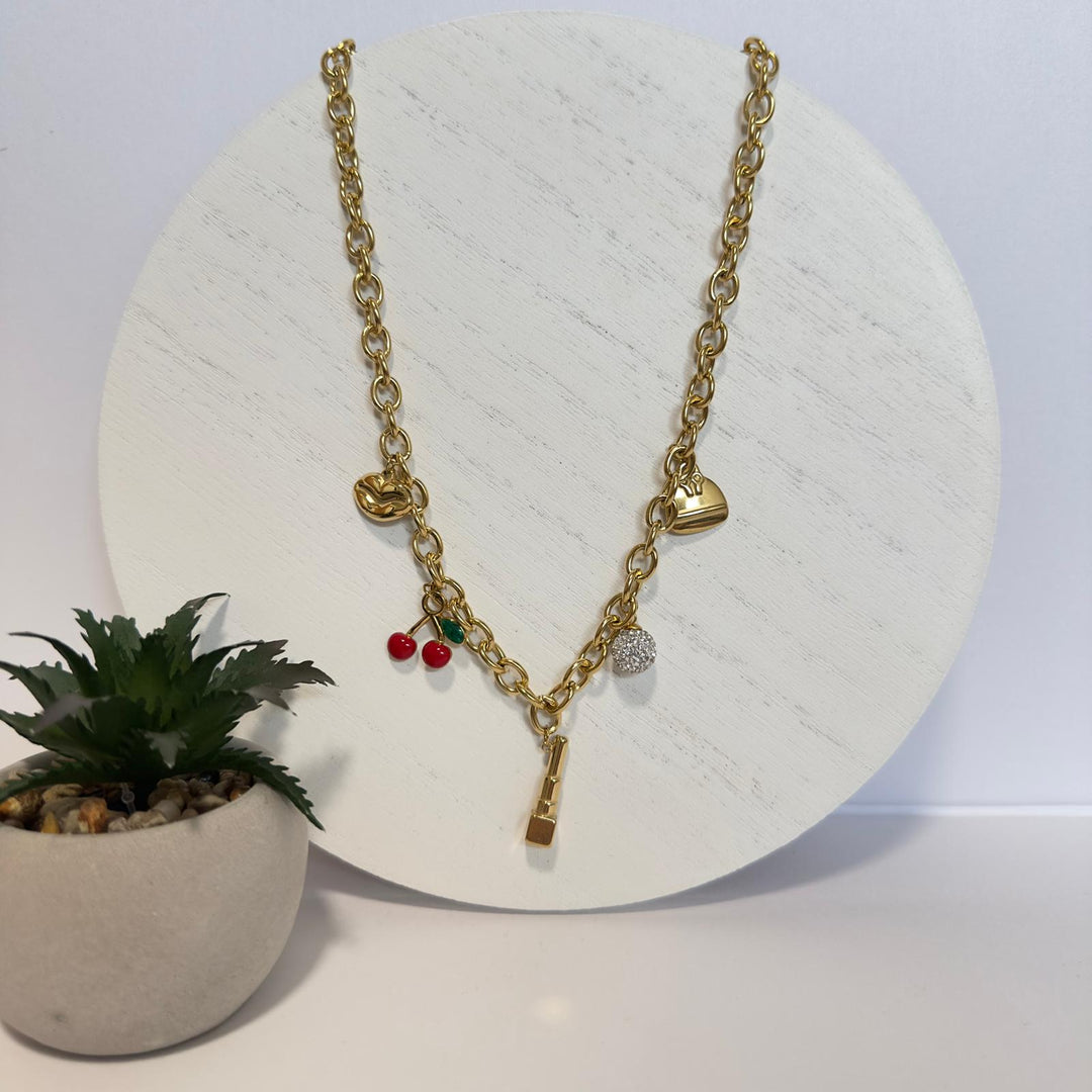 Travel Charm Necklace – 18K Gold Plated