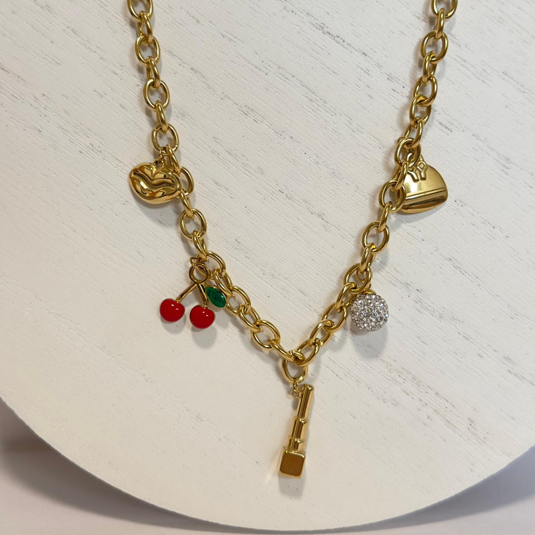 Travel Charm Necklace – 18K Gold Plated