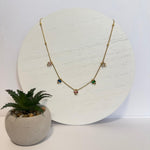 Load image into Gallery viewer, Multicolor Baguette CZ Necklace – 18K Gold Plated