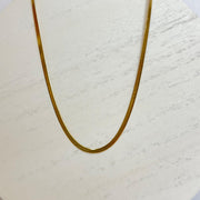 Classic Herringbone Chain Necklace – 18K Gold Plated