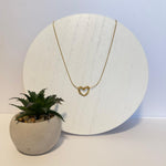 Load image into Gallery viewer, Open Heart Gold Necklace – 18K Gold Plated