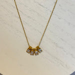 Load image into Gallery viewer, Geometric Crystal Bar Necklace – 18K Gold Plated