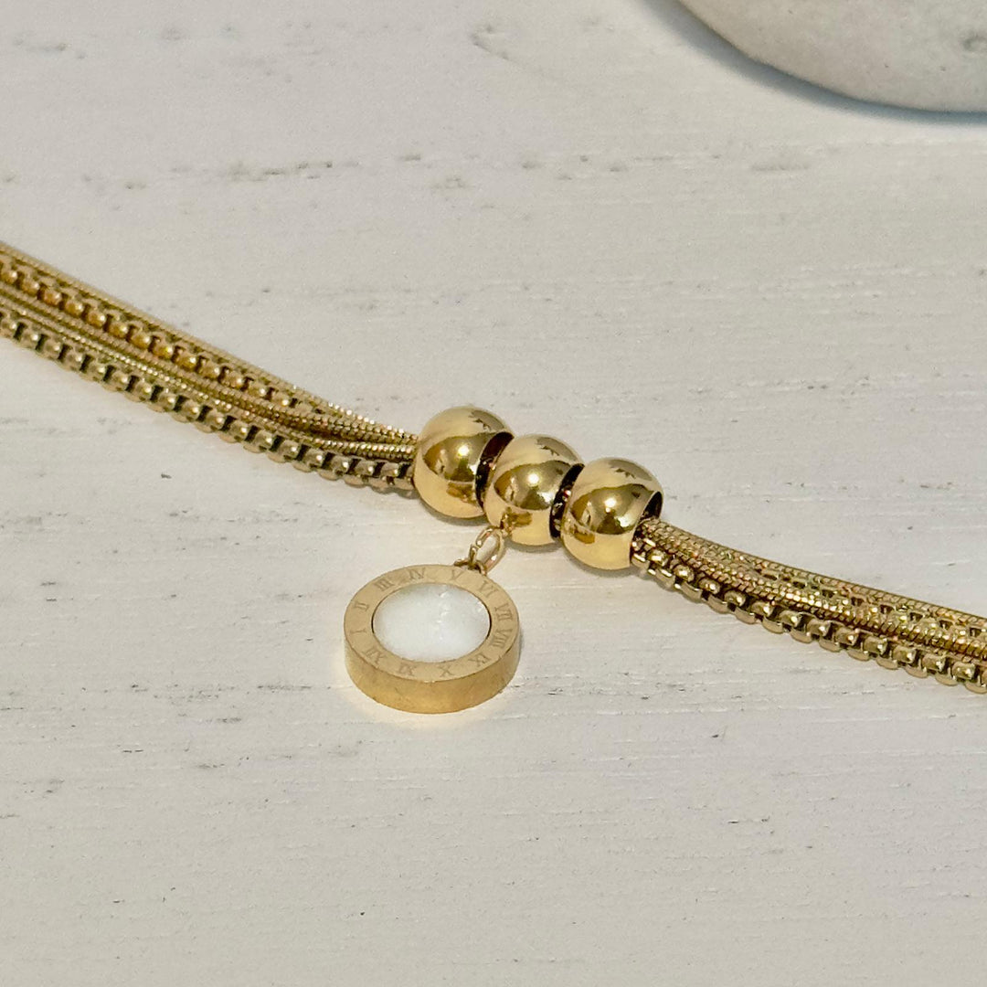 Reversible Mother of Pearl & Onyx Bracelet