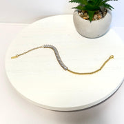 Crystal Baguette Bracelet – 18K Gold Plated