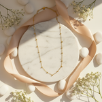 Load image into Gallery viewer, Gold Beaded Chain Necklace – 18K Gold Plated