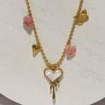 Load image into Gallery viewer, Melting Heart &amp; Butterfly Charm Necklace