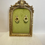 Load image into Gallery viewer, Orbit Elegance Earrings - (Emerald &amp; Crystal)