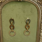 Load and play video in Gallery viewer, Trinity Link Earrings – 18K Gold Plated