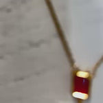 Load and play video in Gallery viewer, Vibrant Gemstone Drop Necklace – 18K Gold Plated